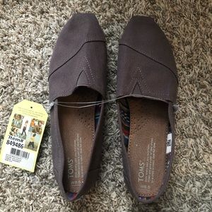 Brand new grey TOMS